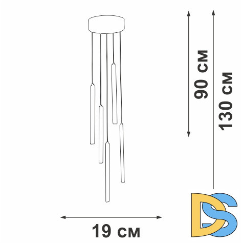 Подвесной светильник Vitaluce V3045-0/5S