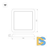 Встраиваемый светильник Arlight CL-Fiokk-S220x220-18W Day4000-Mix 034471