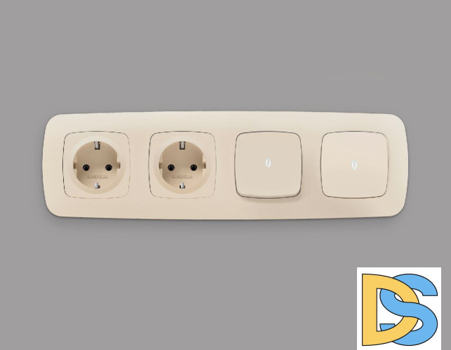 Лицевая панель для выключателя одноклавишного с подсветкой Ambrella Volt Omega OP3220