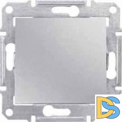 Выключатель 1-клавишный ,проходной (с двух мест), Алюминий, серия Sedna, Schneider Electric