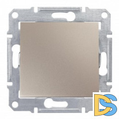 Выключатель 1-клавишный; влагозащищенный IP44, Титан, серия Sedna, Schneider Electric