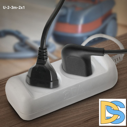 Удлинитель электрический Эра U-2-3m-2x1 Б0028360