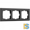 Рамка на 3 поста (черный) W0031808