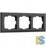 Рамка на 3 поста (черный) W0031808