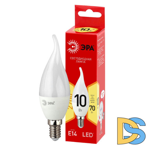 Лампа светодиодная Эра E14 10W 2700K LED BXS-10W-827-E14 R Б0051854