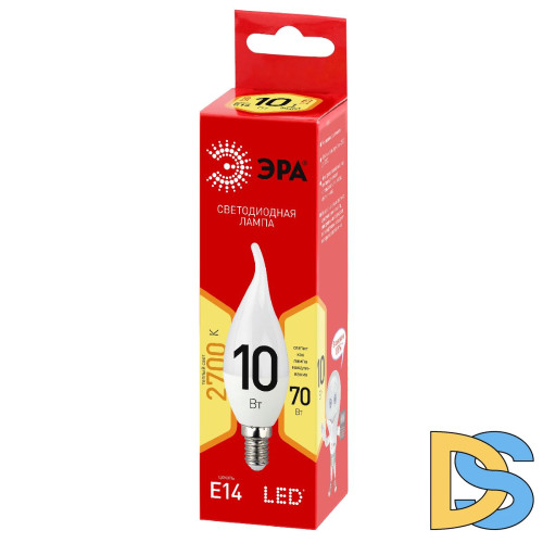Лампа светодиодная Эра E14 10W 2700K LED BXS-10W-827-E14 R Б0051854