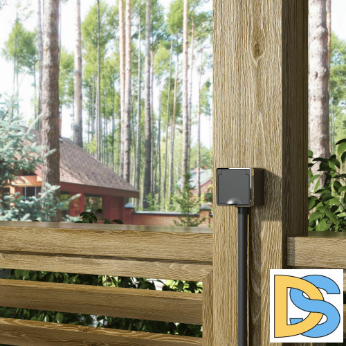 Розетка влагозащ. с зазем. с защит. крышкой и шторками Werkel Gallant (черный W5071235