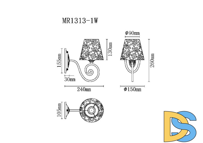 Бра Myfar Luna MR1313-1W