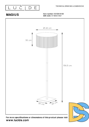 Торшер Lucide Magius 03729/81/30
