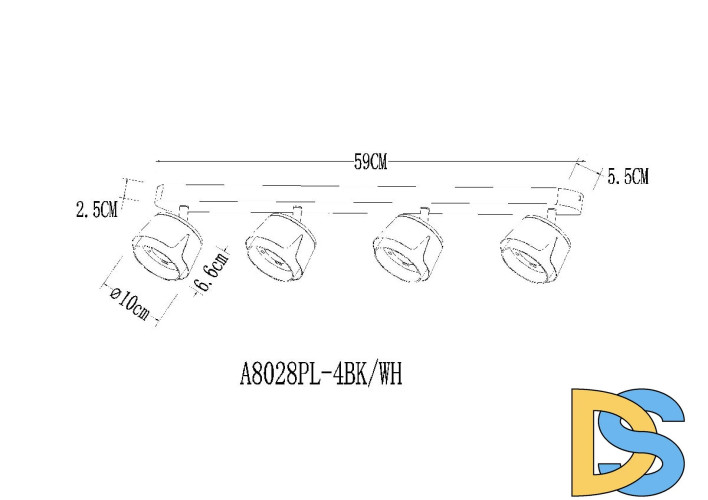 Спот Arte Lamp Amaks A8028PL-4BK