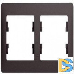 Рамка 2-ая (двойная), Графит, серия Glossa, Schneider Electric