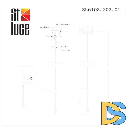 Подвесной светильник ST Luce Faenza SL6103.203.01
