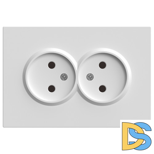 Розетка 2-местная с защитной шторкой Stekker RST16-5116-01 Эмили 49877