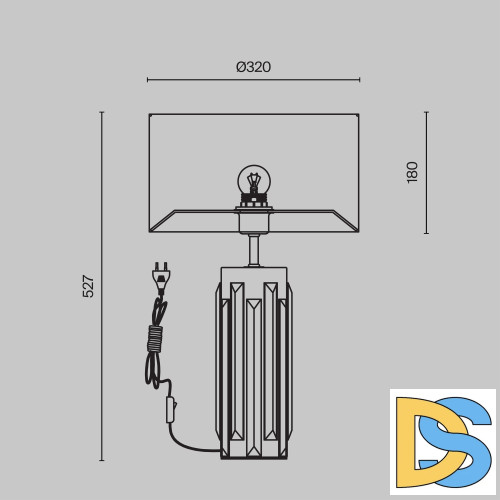 Настольная лампа Maytoni Muse MOD304TL-01GR