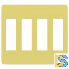 Рамка 4-ая (четверная), Зеленое яблоко/Бежевый, серия Unica Studio, Schneider Electric