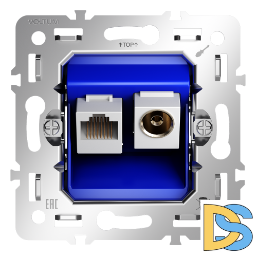 Механизм розетки TV+RJ45 кат. 6, S70