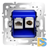 Механизм розетки TV+RJ45 кат. 6, S70