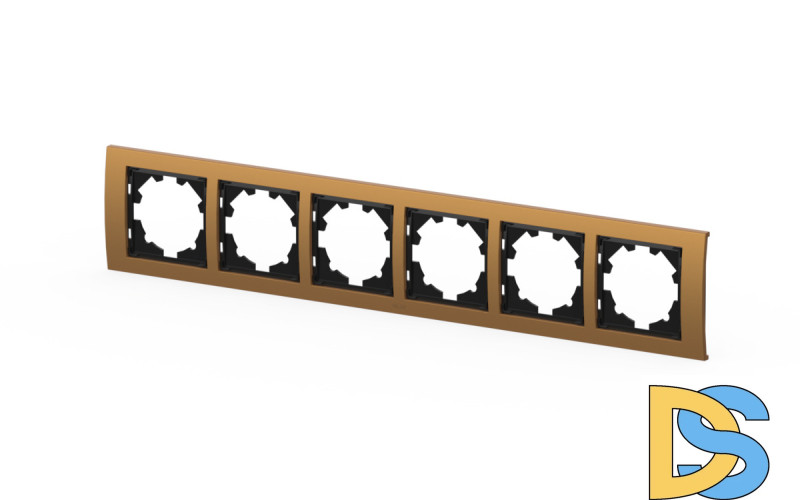 Рамка шестиместная ELBI Zena Platin 500-073500-252