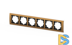 Рамка шестиместная ELBI Zena Platin 500-073500-252