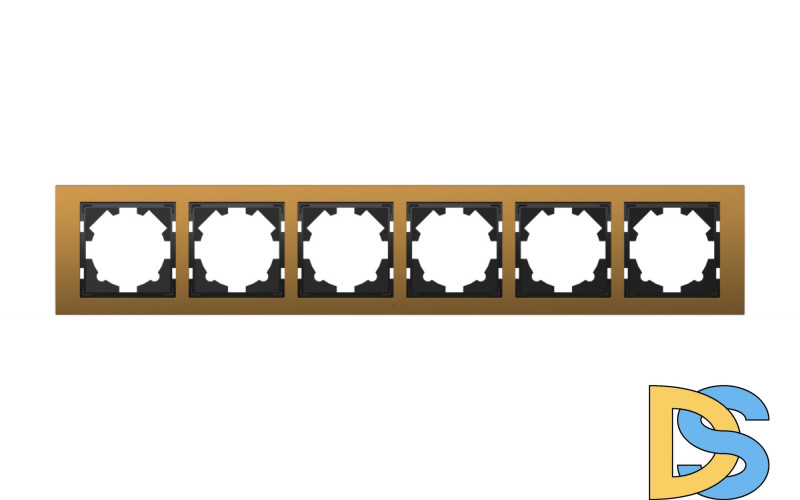 Рамка шестиместная ELBI Zena Platin 500-073500-252