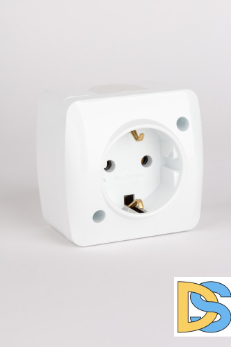 Розетка с заземлением ELBI Alsu 504-010200-217