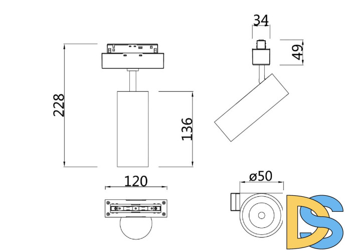 Трековый светильник Maytoni Track lamps TR019-2-10W4K-B