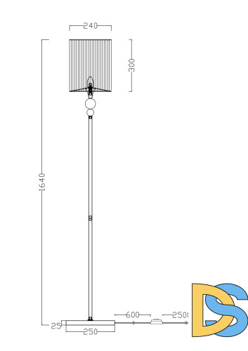 Торшер Freya Lauren FR5093FL-01CH