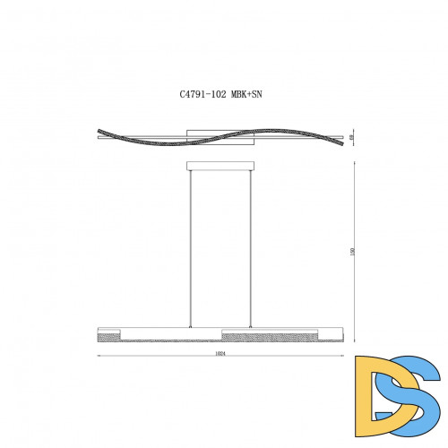 Подвесной светильник iLedex Scorpio C4791-102 MBK+BN