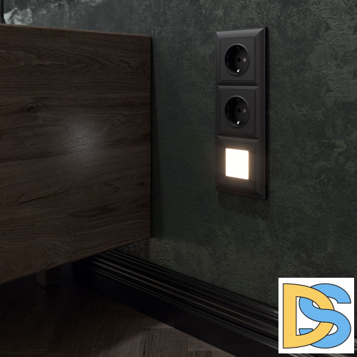 Розетка с заземлением Werkel черный матовый W1171008 4690389156878