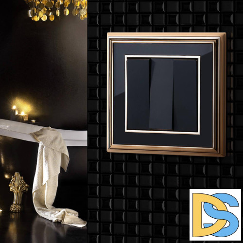 Выключатель трехклавишный Werkel черный матовый W1130008 4690389156755