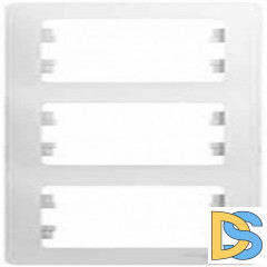 Рамка 3-ая (тройная) вертикальная, Белый, серия Glossa, Schneider Electric