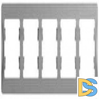 Рамка 5-ая (пятерная), Алюминий, серия Glossa, Schneider Electric