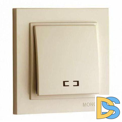 Выключатель одноклавишный с подсветкой Mono Electric Despina 10А 250В крем 102-170025-101