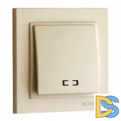 Выключатель одноклавишный с подсветкой Mono Electric Despina 10А 250В крем 102-170025-101