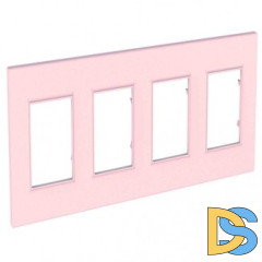 Рамка 4-ая (четверная), Розовый жемчуг, серия Unica Quadro, Schneider Electric