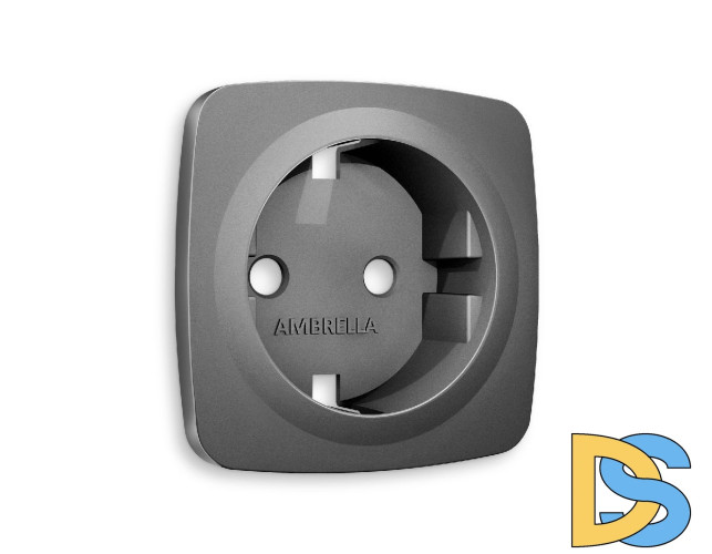 Лицевая панель для розетки с/з Ambrella Volt Omega OP6560
