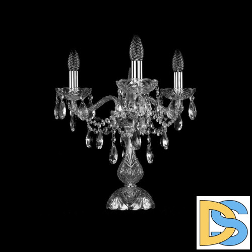 Настольная лампа Bohemia Ivele Crystal 1415L/3/141-39 Ni