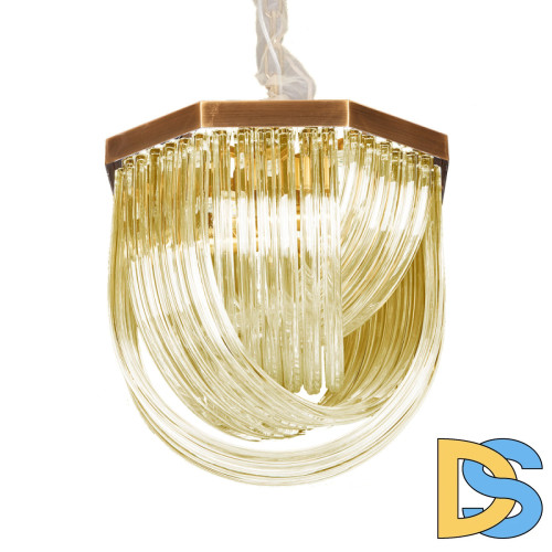 Подвесной светильник Delight Collection Murano Glass A001-400 L4 brass/amber