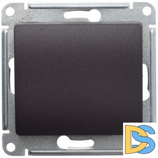 Выключатель 1-клавишный, перекрестный (с трех мест), Шоколад, серия Glossa, Schneider Electric