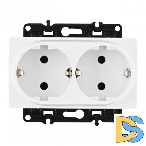 Розетка двойная с заземлением Arte Milano 217.40-2.white