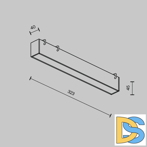Трековый светильник Maytoni Basis TR129B-12W3K-B