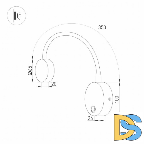 Бра Arlight SP-Son-R90-3W Warm3000 029628