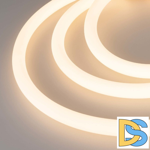 Светодиодная лента герметичная Arlight MOONLIGHT-TOP-A336-D25mm 24V Warm2700 360deg 14.4 W/m, IP65, 2835, 5m, wire x1 038747