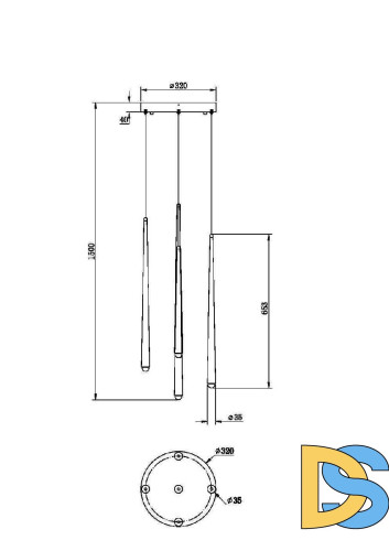 Подвесная люстра Maytoni Cascade MOD132PL-L30BSK