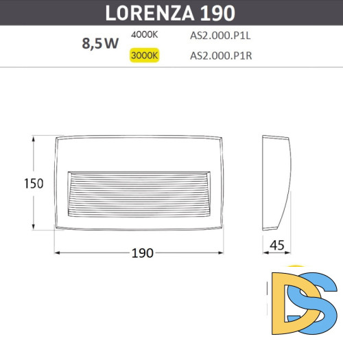 Светильник для ступеней Fumagalli AS2.000.000.AXK1L