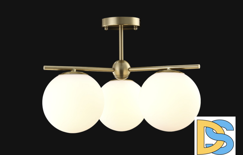 Люстра на штанге Crystal Lux FELIZ SP-PL3 BRONZE/WHITE