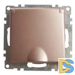 Розетка 1-местная с/з с защитной шторкой Stekker Катрин 39594