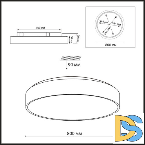 Потолочный светильник Sonex Quasar 7758/92L