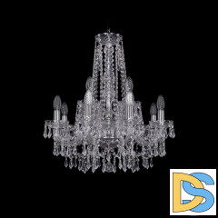 Подвесная люстра Bohemia Ivele Crystal 1403/8+4/195/h-60 Ni
