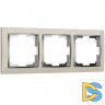 Рамка на 3 поста (слоновая кость/хром) W0031903